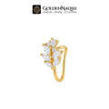Gold Marquise Leaf Clip-On Nose Ring | Non-Piercing Stainless Steel Nose Cuff