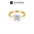 Gold Round Solitaire CZ Ring | Iconic Stainless Steel Ring