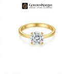 Gold Round Solitaire CZ Ring | Iconic Stainless Steel Ring