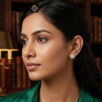 Gold Snowflake CZ Stud Earrings | Dainty Stainless Steel Stud Earrings