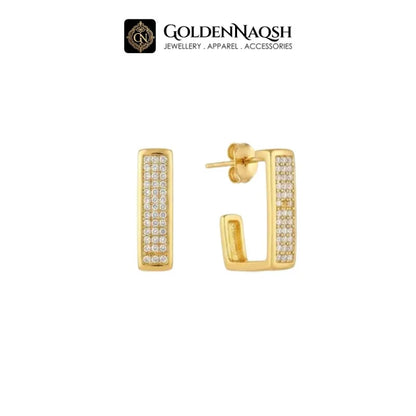 18K Gold Plated Geometric Statement Earrings