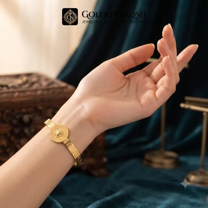 Golden Medallion Bangle