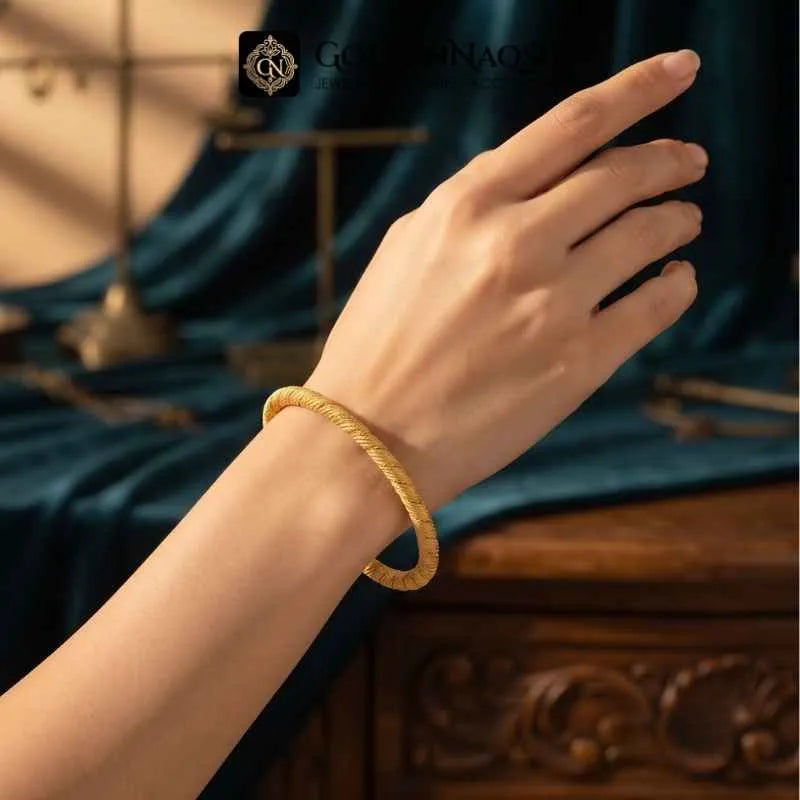 Golden Twisted Rope Bangle