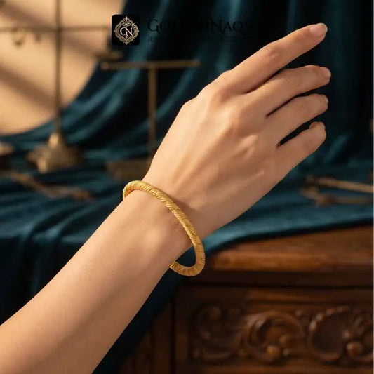 Golden Twisted Rope Bangle