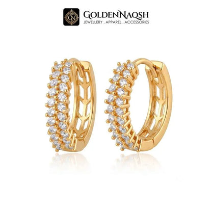 Marquise Crystal Gold Hoop Earrings