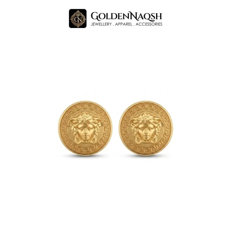 Mythic Medallion Stud Earrings