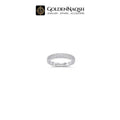 A close-up of a hand wearing a gold ring with a clear rectangular gemstone, with the brand logo GoldenNaqsh visible at the top of the image.